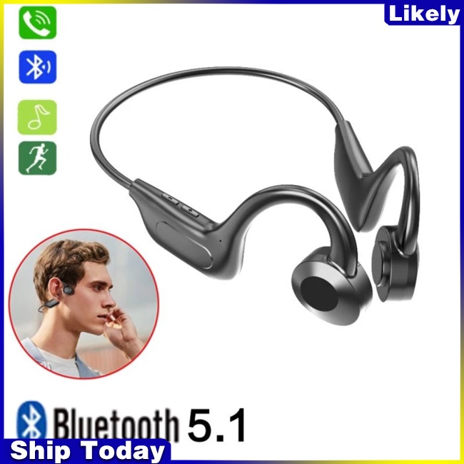 Tai Nghe Treo Vành Cổ Bluetooth Không Dây Truyền Âm Qua Xương