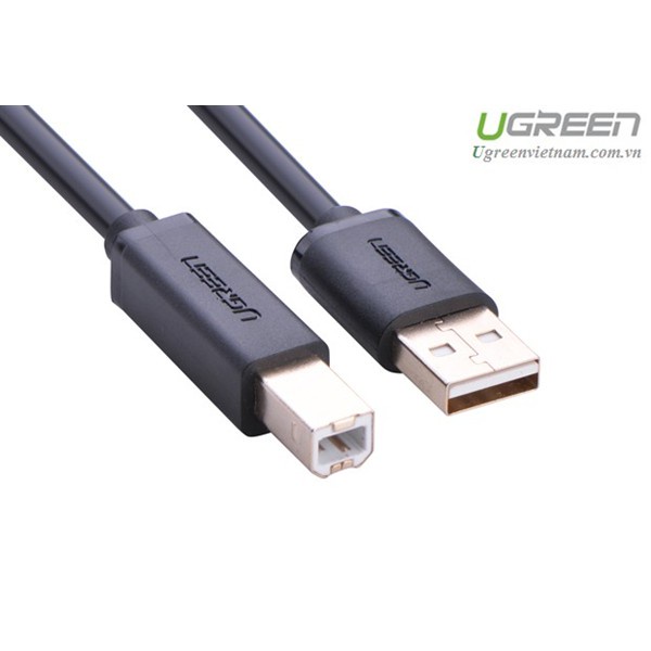 Cáp USB 2.0 máy in 3m Ugreen 10351 đầu cáp mạ vàng chính hãng