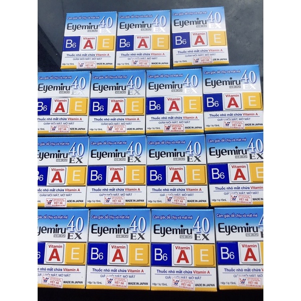 Nước Nhỏ Mắt Eyemiru 40EX [Chai 15ml] Bổ Sung Vitamin A,E,B6 Cho Mắt, Giảm Mỏi Mắt, Mờ Mắt.