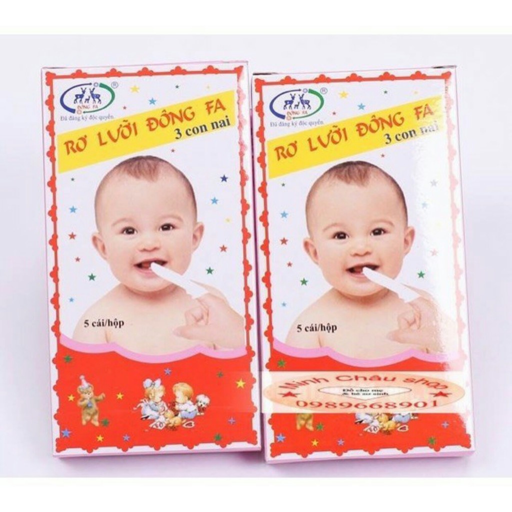 Rơ lưỡi Đông Fa cho bé sơ sinh (5 chiếc/hộp)