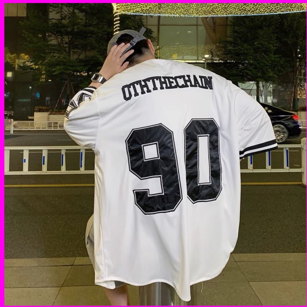 Áo sơ mi tay lỡ phong cách phong cách VDV bóng chày độc đáo 2021