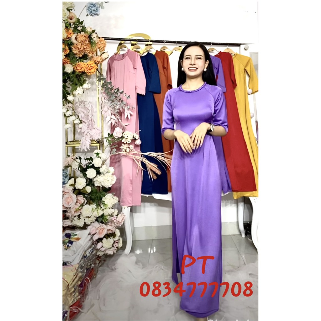 [ÁP MÃ GIẢM GIÁ ] ÁO DÀI TÂY THI TRƠN CỔ TẾT TRẺ TRUNG
