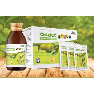Siro Codatux hỗ trợ giảm ho, đau rát họng hộp 30 gói x 5ml