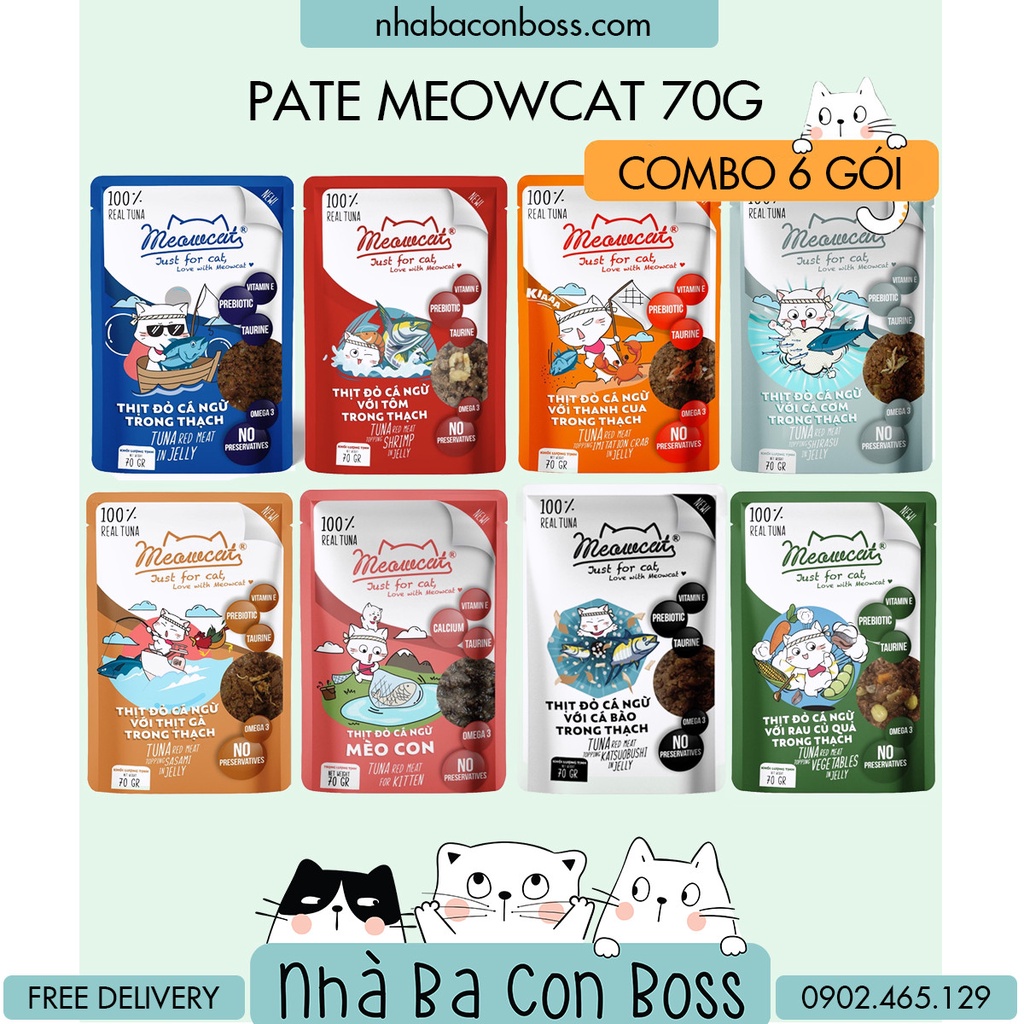 Combo Pate MEOWCAT (vị ngẫu nhiên)