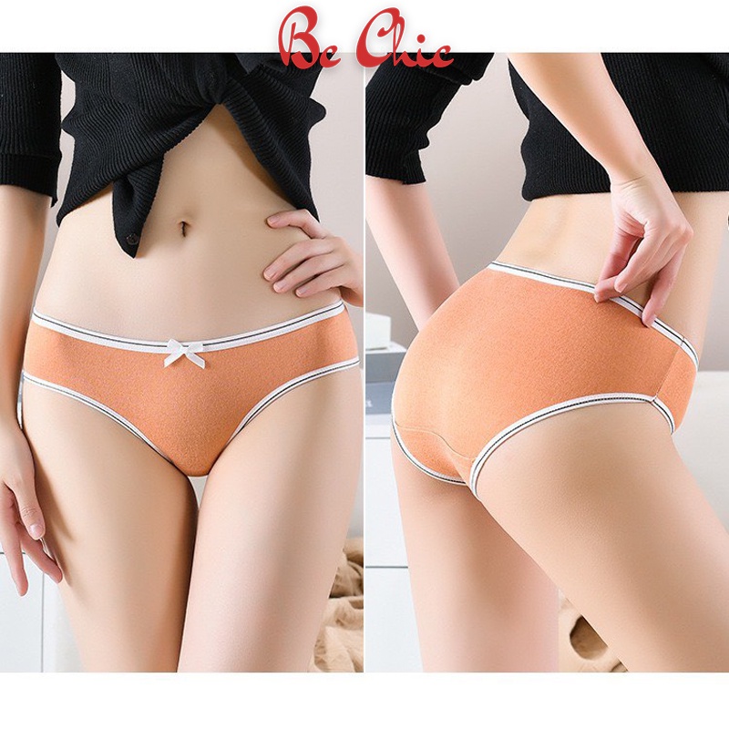 Quần Lót Nữ ,Quần Lót Nữ Cotton 100% kháng khuẩn thoáng mát viền kẻ màu MÃ Q125 BC_CHIC LINGERIE