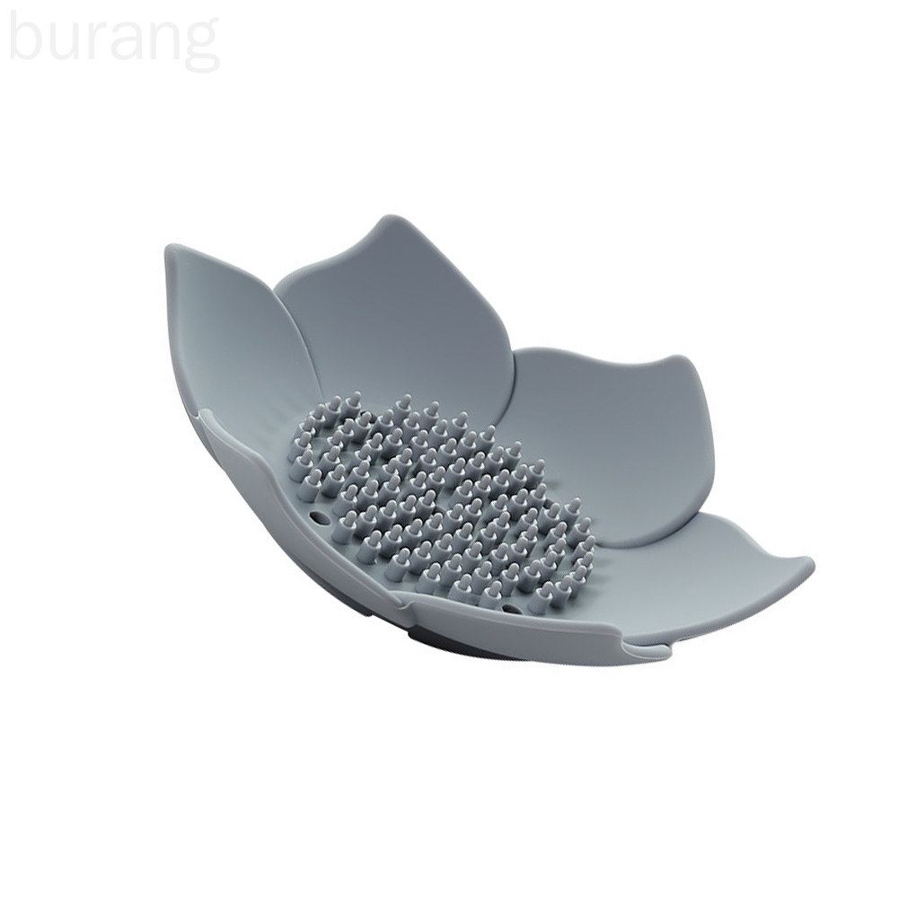 Storage Plate Silicone Draining Holder Flower Shape Storage Organizer for Bathroom Kitchen burang