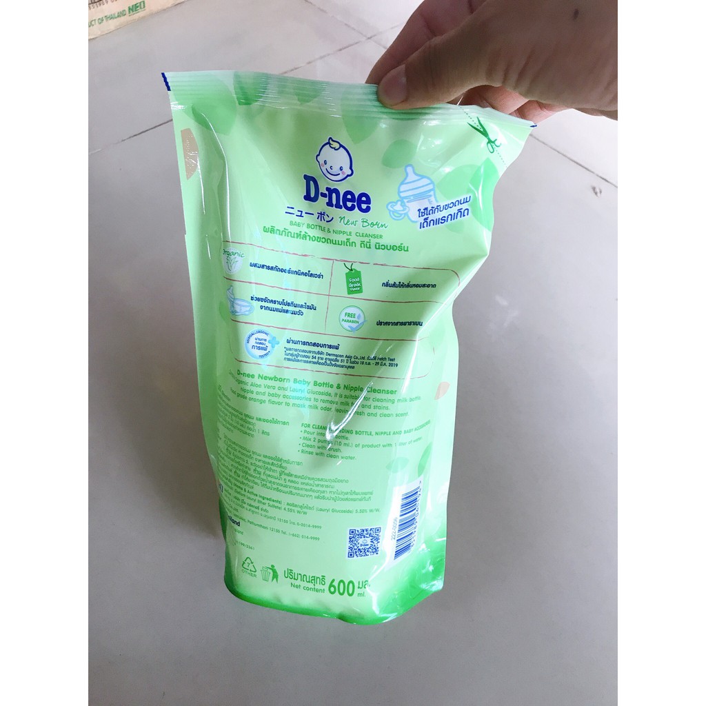 NƯỚC SÚC RỬA BÌNH SỮA D-NEE CHAI 620ML-TÚI 600ML