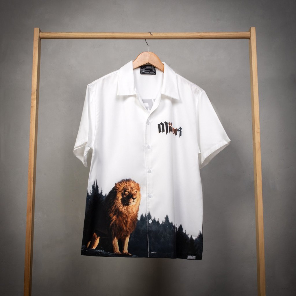 Áo Sơ Mi Unisex Hoạ Tiết Tay Ngắn Cổ Vest Thời Trang nam nữ Vải Lụa Chính hãng Local Brand Mi Midori