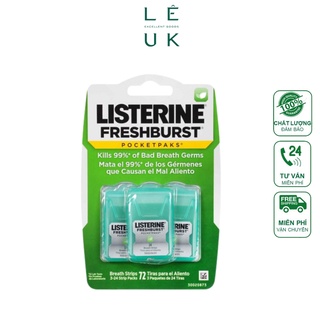 Lá Ngậm Thơm Miệng Listerine Pocketpaks Mùi Freshburst 72 Viên Mỹ