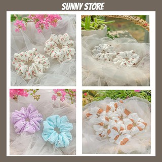 [HANDMADE] Dây buộc tóc, cột tóc scrunchies loại 1,hàng đặt may xinh xắn dày dặn SUNNYSTORE
