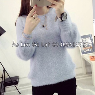 Áo len lông thỏ Hàn quốc cổ tròn đẹp