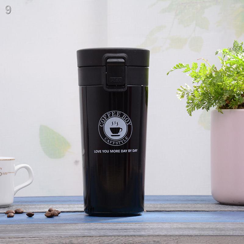 8cốc cafe inox 304 dung tích lớn có lưới lọc hút chân không nam nữ sinh viên ô tô đựng nước cầm tay