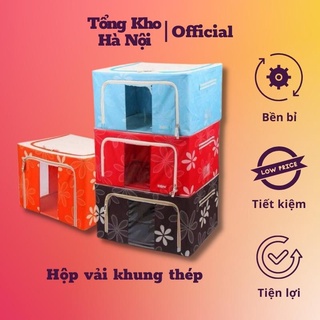 Hộp vải đựng chăn màn và quần áo khung thép 66L