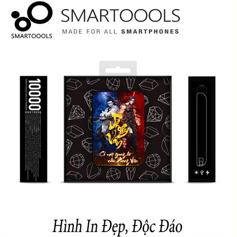 Pin Sạc Dự Phòng Độc Đáo Chính Hãng SmarToools 10000mAh Hình GAME PHONG VÂN. (Tặng Kèm Cáp)