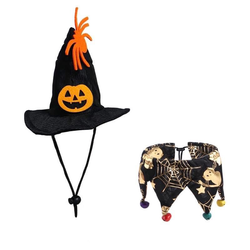 Combo Mũ + Yếm cho Chó Mèo hóa trang Halloween