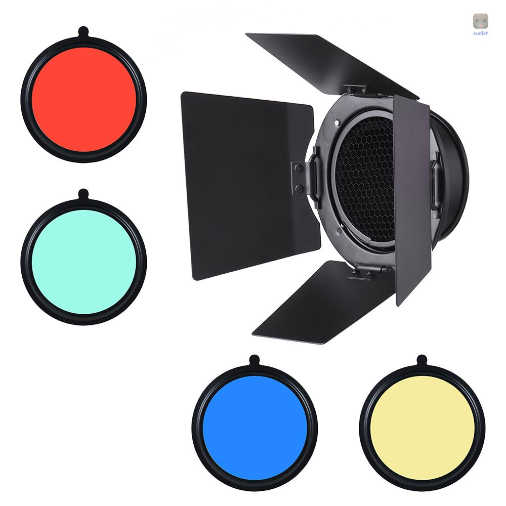 Bộ 4 tấm lọc màu dạng lưới tổ ong 96mm cho đèn flash Godox 180W 250W 300W Andoer MD-250 MD-300