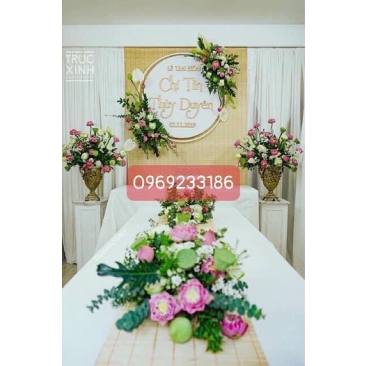 Set Mành tre trang trí Cươi Hỏi. Mành tre làm khăn trải bàn tre, Mành tre trang trí Bàn Thơ Gia Tiên