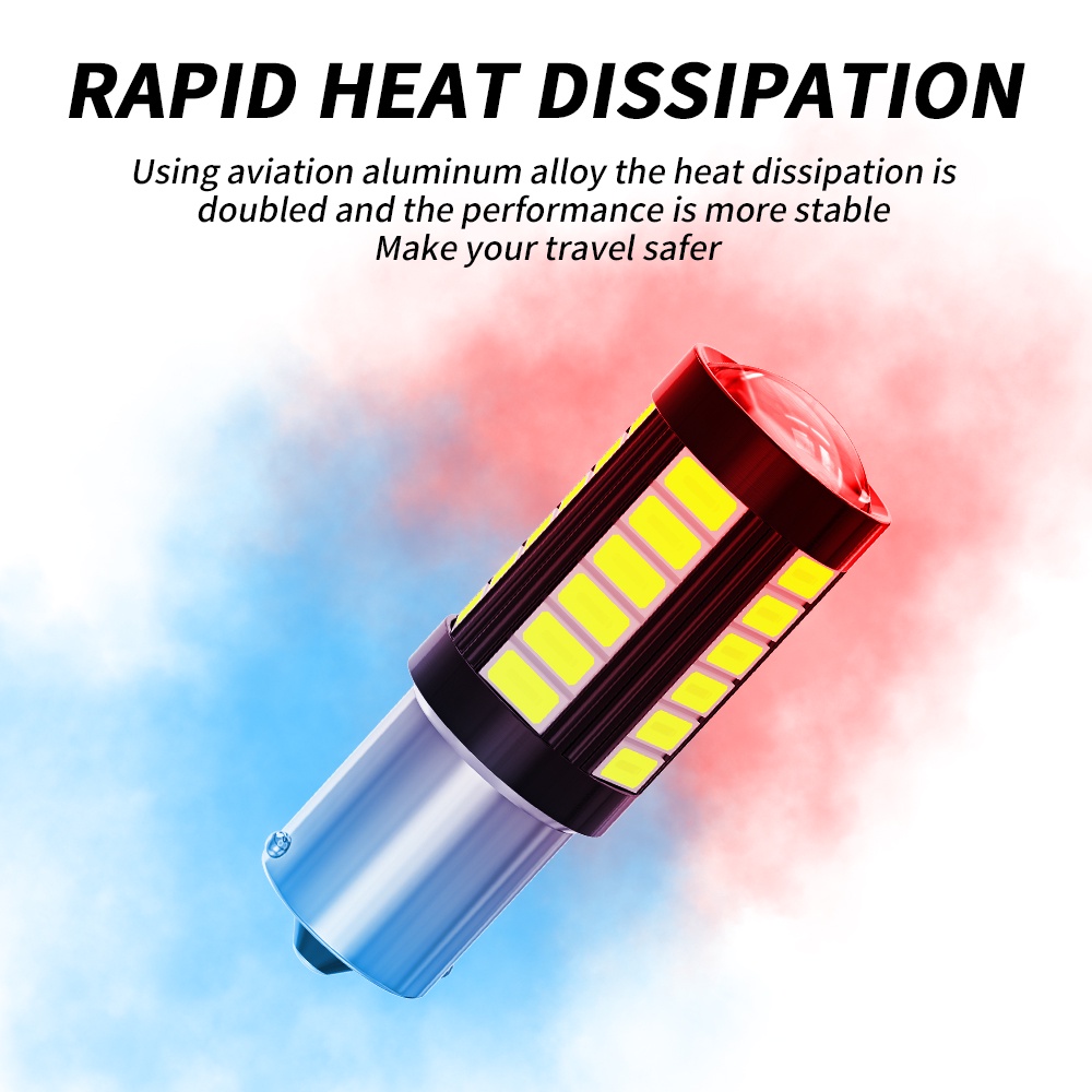 Bộ 2 Đèn Đuôi Xe 12v-80v 1156 BA15S P21W 1156 BAU15S PY21W 1157 Bay15d P21-5W T20 7440 W21W 7443 W21-5W T25 3157