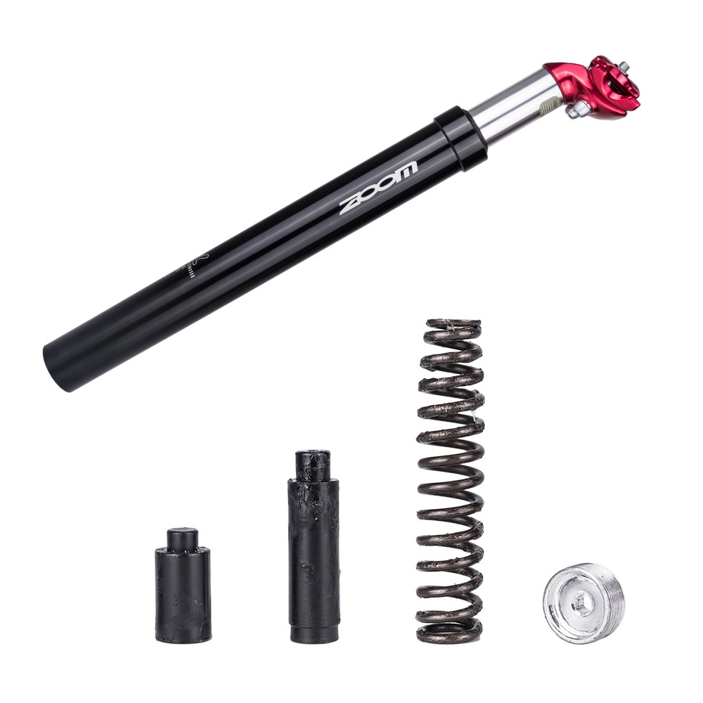 Cốt yên ZTTO giảm sốc màu titan/ đỏ/ đen 27.2 /31.6X350mm dành cho xe đạp leo núi