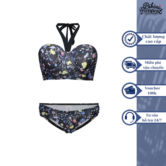 Đồ bơi Nữ BIKINI PASSPORT kiểu hai mảnh dây đeo- màu Floral - BS033_FLO