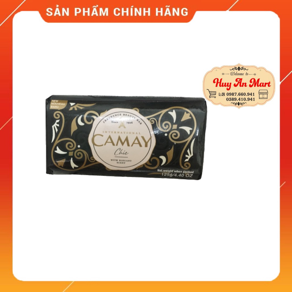 Xà bông tắm CAMAY hương nước hoa màu đen CHIC mẫu mới 125g