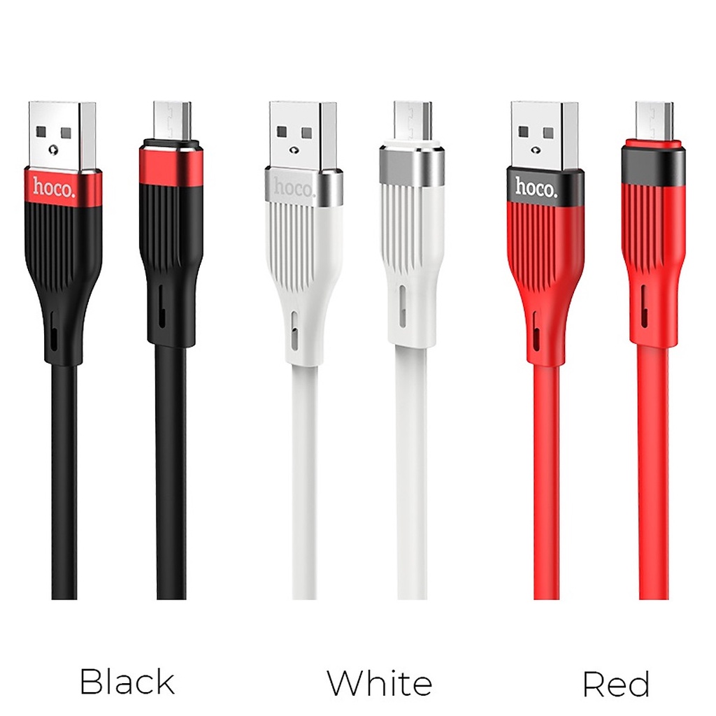 Cáp Sạc Nhanh Hoco U72 Cổng Micro Dây Silicon Siêu Bền