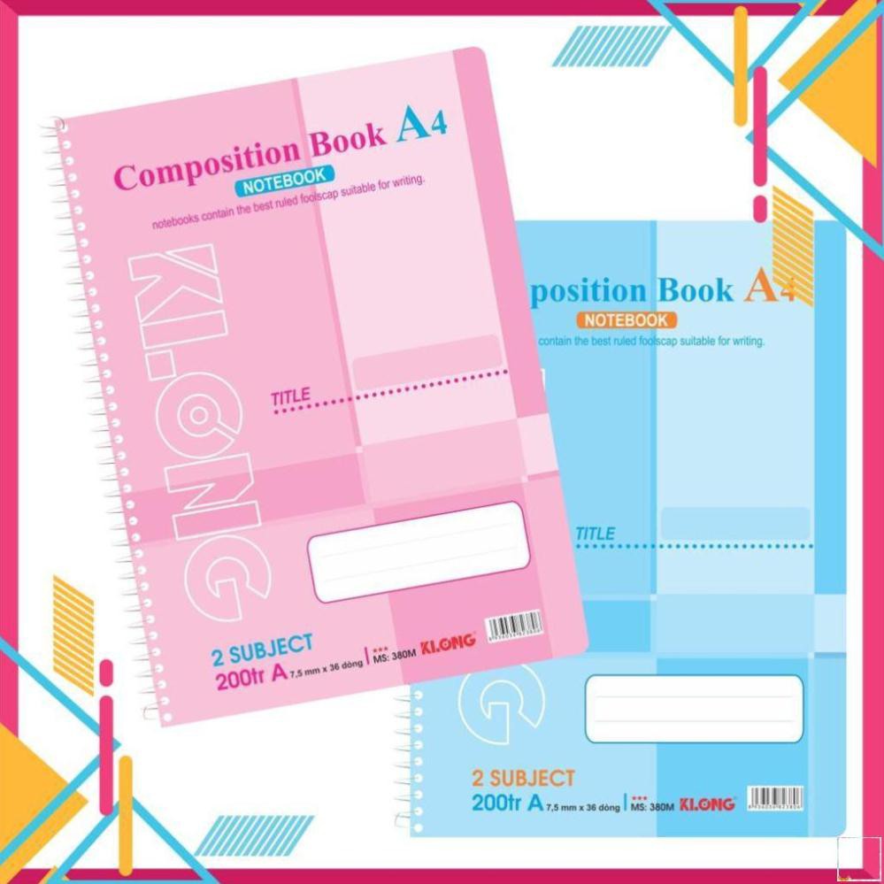 Sổ lò xo đơn KLONG A4 200 Trang; MS: 380 []