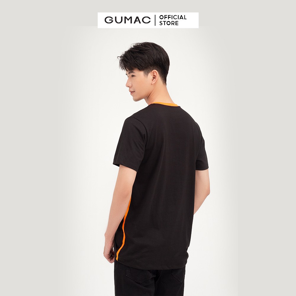 [Mã WABRG208 giảm 10% tối đa 50k đơn từ 250k] Áo thun nam in phối cổ GUMAC in chữ năng động, lịch lãm nhiều màu ATNB474 | BigBuy360 - bigbuy360.vn