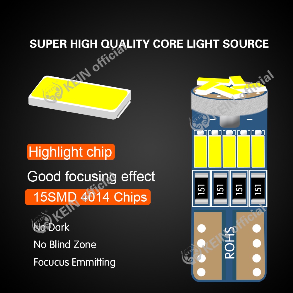Đèn LED T10 168 194 W5W 12V T10 4014 15SMD Chuyên Dụng Cho Xe Hơi