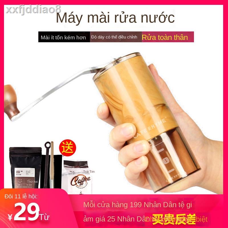 Máy pha cà phê tay quay cầm có thể tháo rời xay thủ công bằng hạt gia đình bột nghiền