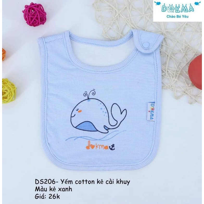 Yếm cotton kẻ Dokma DS206