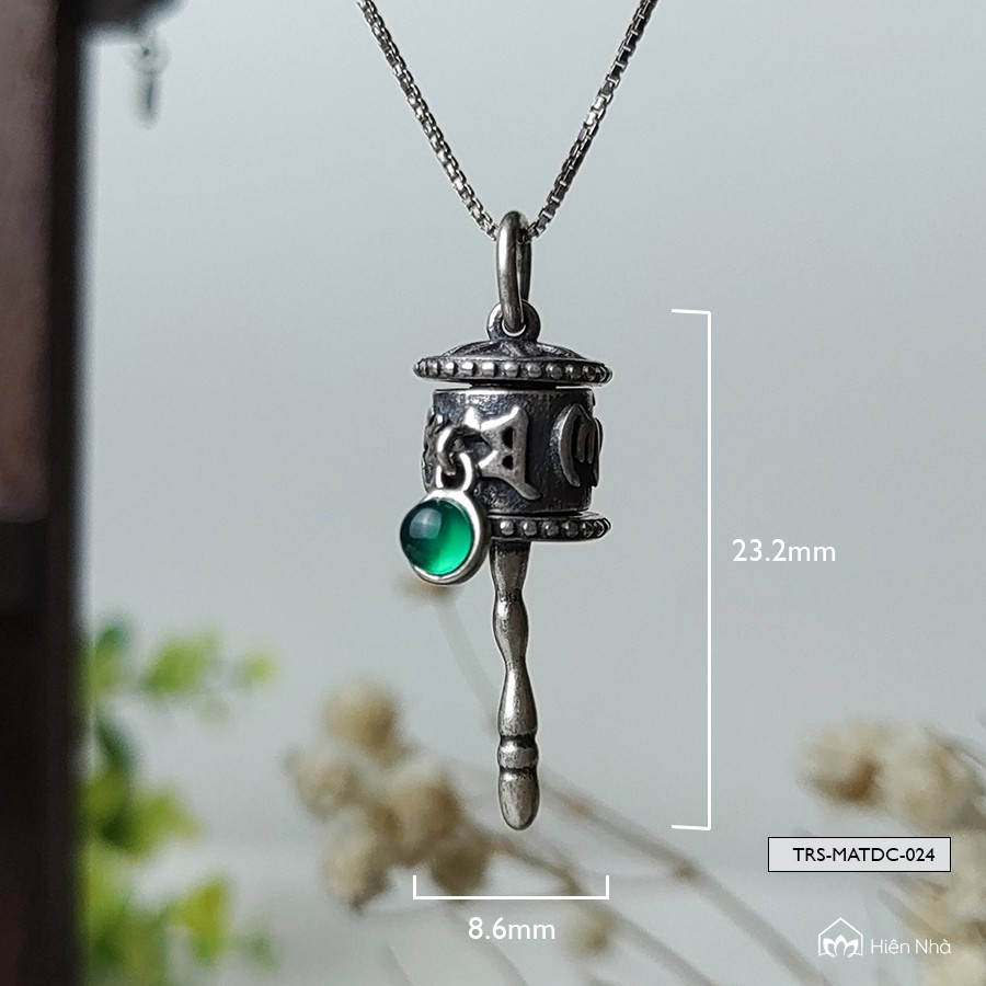 Mặt dây chuyền hình Kinh Luân - Trang sức Bạc Bình An - Hiên Nhà