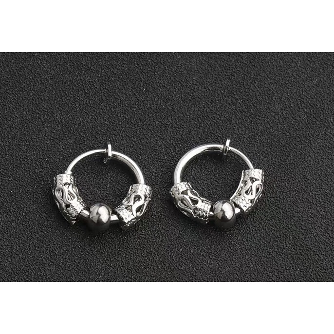 Hipster EarCuff kẹp tai titan phối bi không cần xỏ lỗ Hipster phong cách độc đáo không gỉ không đen không dị ứng
