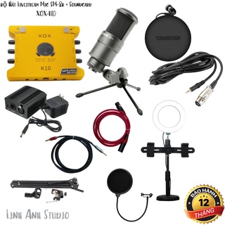 [CHÍNH HÃNG]BỘ THU ÂM LIVESTREAM KARAOKE GIẢI TRÍ ONLINE TAKSTAR SM8B+SOUNDCARD K10 [BẢO HÀNH 12 THÁNG]