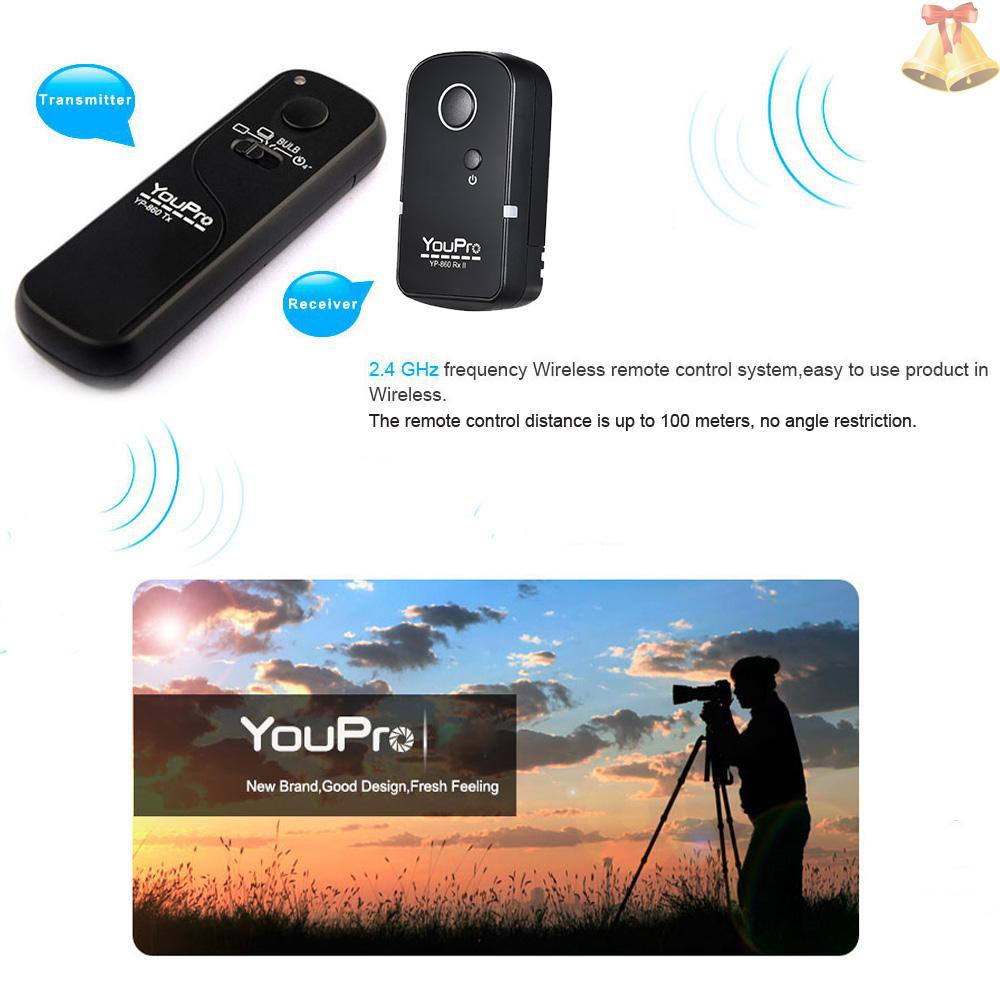 ONE YouPro YP-860 S2 2.4G Wireless Remote Control Shutter Release Transmitter Receiver for Sony A58 A7R A7 A7II A7RII A7SII A7S A6000 A5000 A5100 A3000 RX110II DSLR Camera