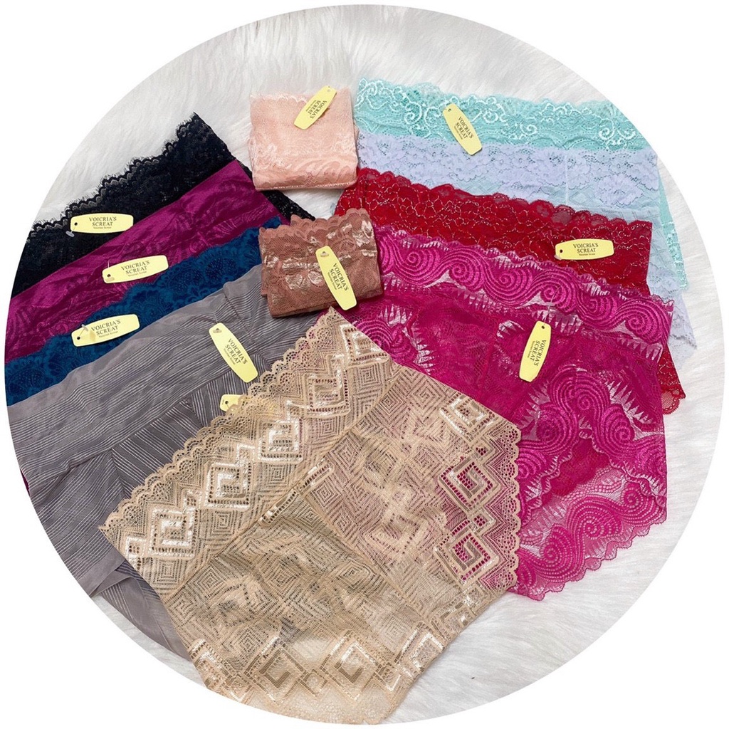 Combo 10 Quần lót nữ ren Cạp cao sexy xuyên thấu, quyến rũ, gợi cảm-Monsta F