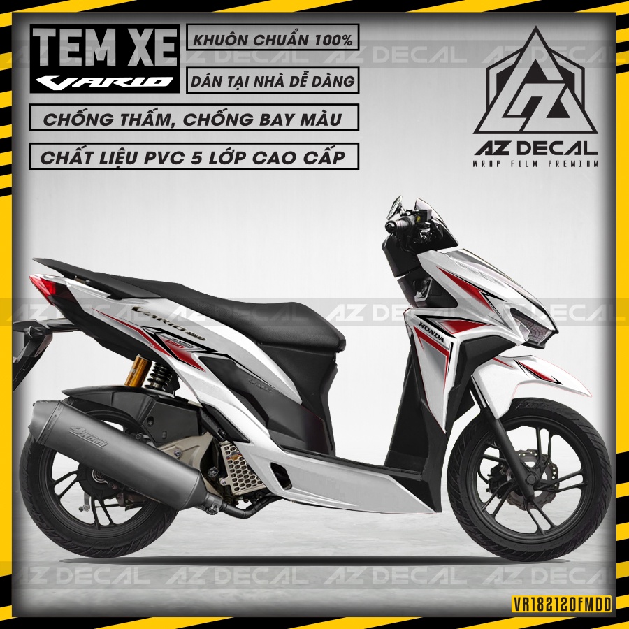 Decal Dán Xe Vario 150 Mẫu FM | VR182120FM | Tem Rời Chống Nước, Dễ Dán, Mọi Màu Xe Đỏ, Đen, Trắng
