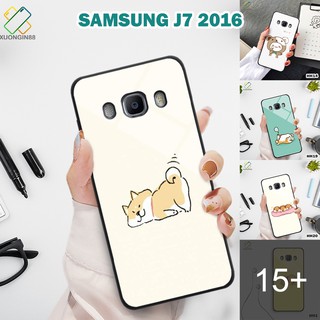 Ốp lưng Kính Samsung J7 2016 in 3D chủ đề hoạt hình