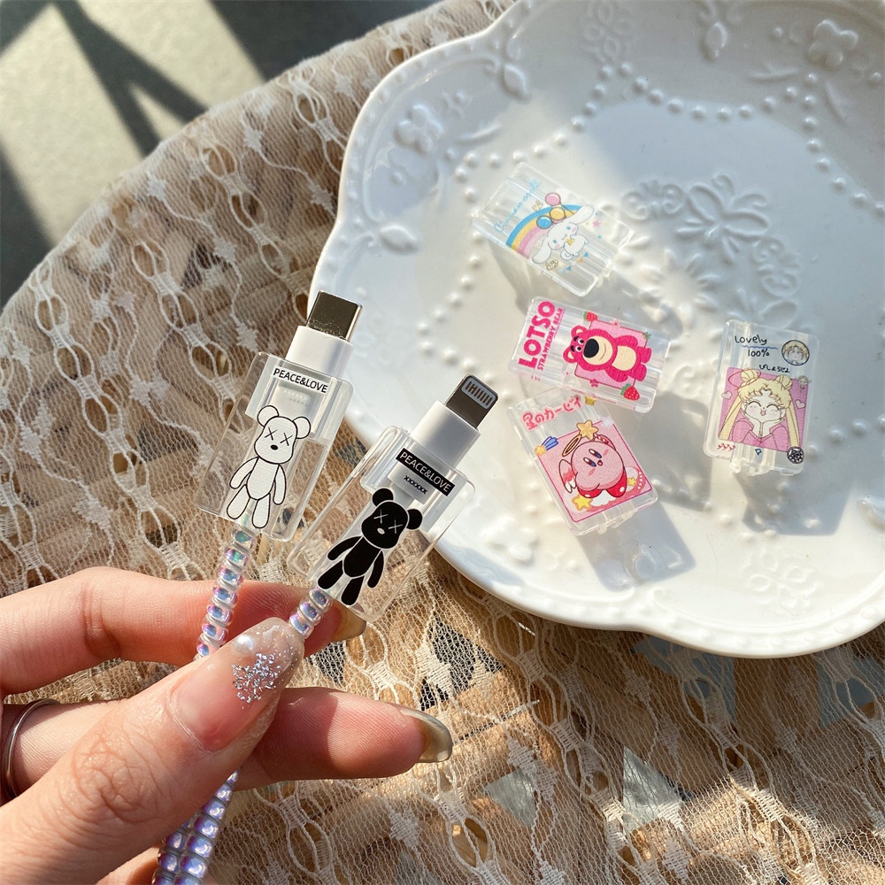 Phụ Kiện Bảo Vệ Đầu Dây Cáp Sạc Usb Họa Tiết Kuromi Dễ Thương Sự Bảo Vệ