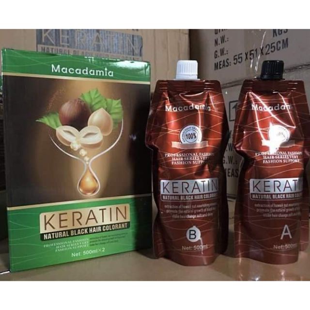 Thuốc nhuộm đen thảo dược karatinvà bơ
