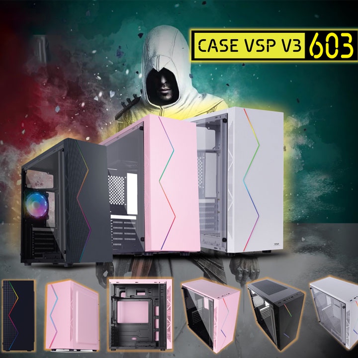 Vỏ Case Máy Tính VSP V3-603W Trắng