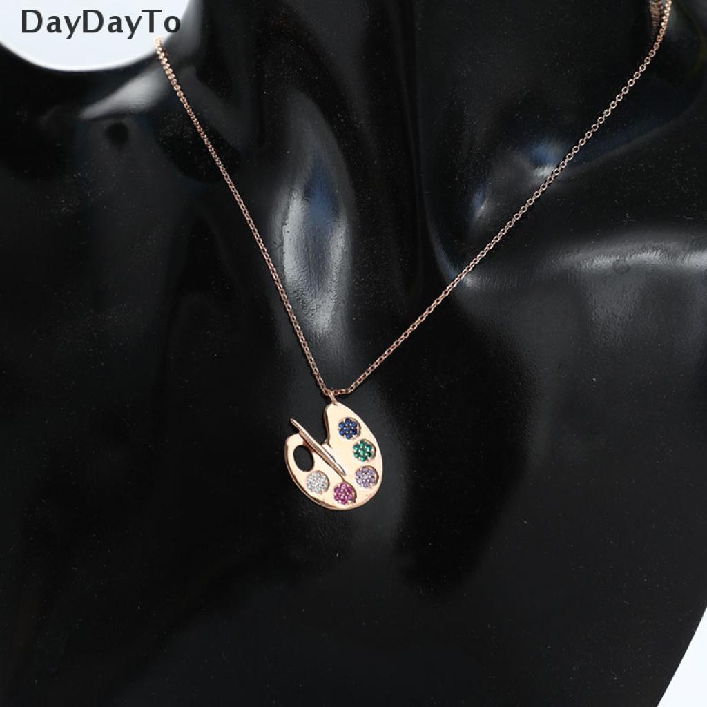 Vòng cổ Mặt Hình Bảng Màu Thời Trang Cho Nữ