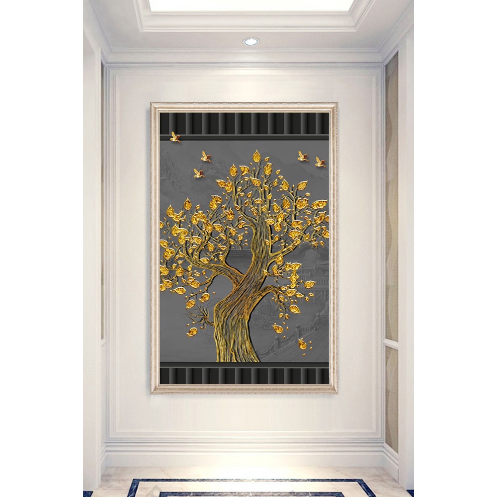 In hình ép gỗ Laminate TRANH HÀNH LANG TRUNG QUỐC - Mẫu 11 (50x75, 60x90, 70x110). In ảnh theo yêu cầu