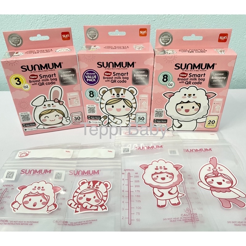 Túi chữ sữa sunmun hộp 30 và 50 túi