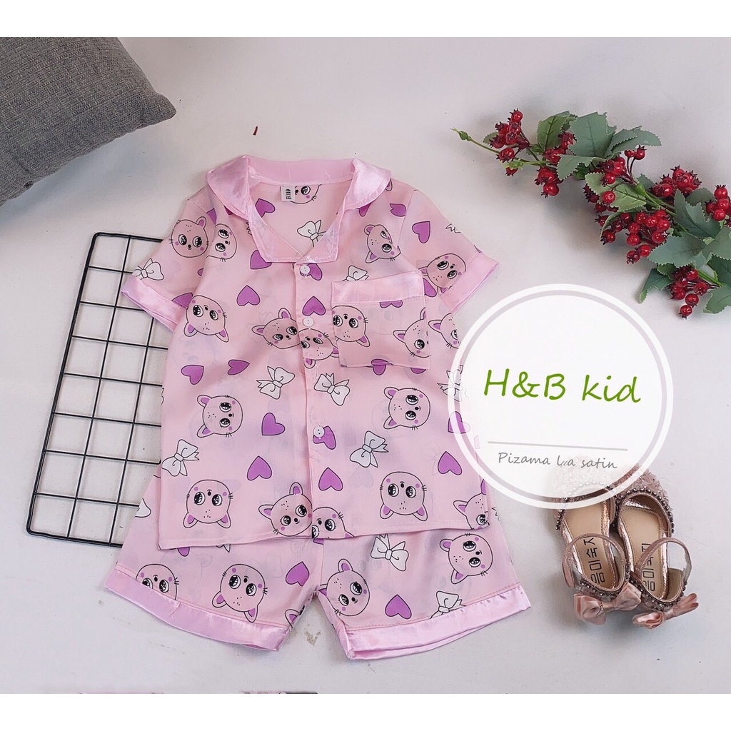 Bộ pijama lụa hàn cho bé 18-38 kg