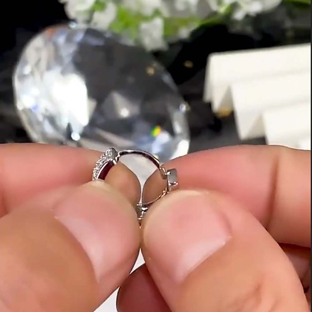 Hoa tai đính đá zircon phong cách Hàn Quốc thanh lịch cho nam nữ