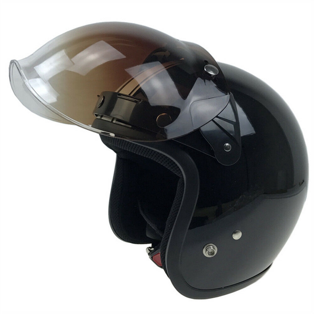 Jet Motorcycle Helmet With Polished Royal Enfield Carbon Bubble Visor atelieryuwa.ciao.jp