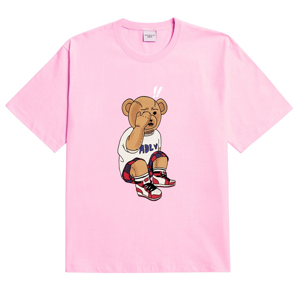 Áo thun cotton cổ tròn dáng rộng phong cách Hàn Quốc S15