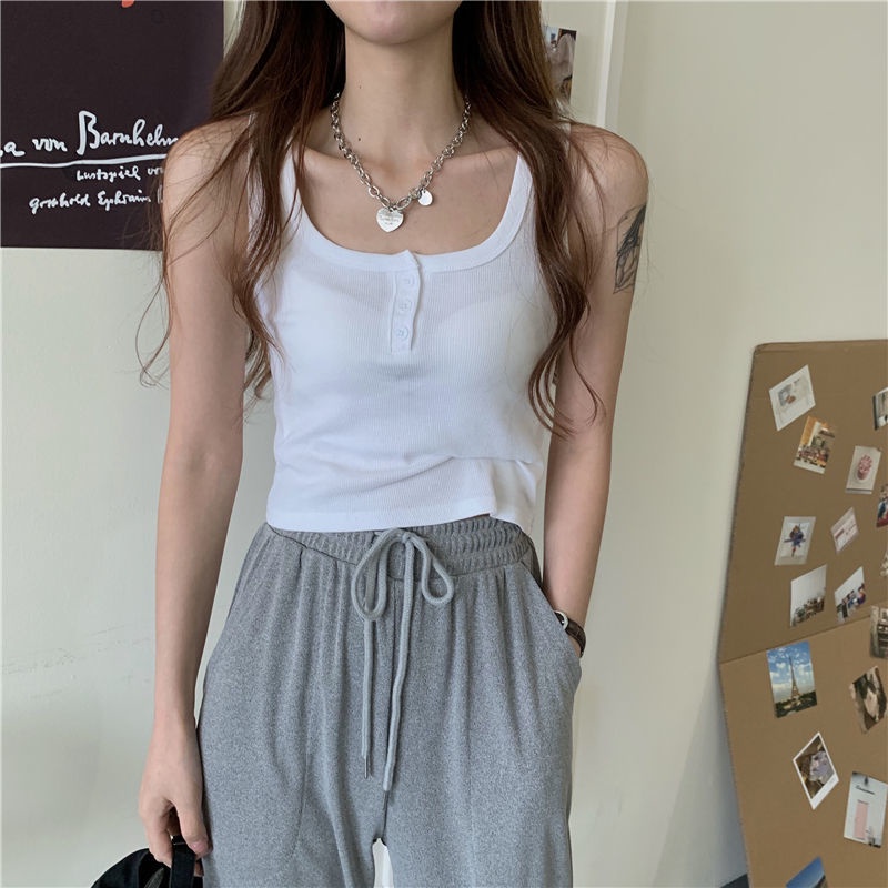 Áo Hai Dây Dệt Kim Dáng Ôm Ngắn Thời Trang Cho Nữ