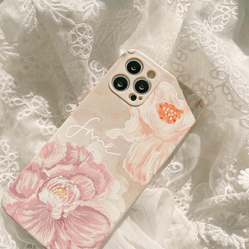 Bao Da Điện Thoại Họa Tiết Hoa Cho iphone 7 8 plus x xr xs 11 12 13 14 mini pro max se 2020